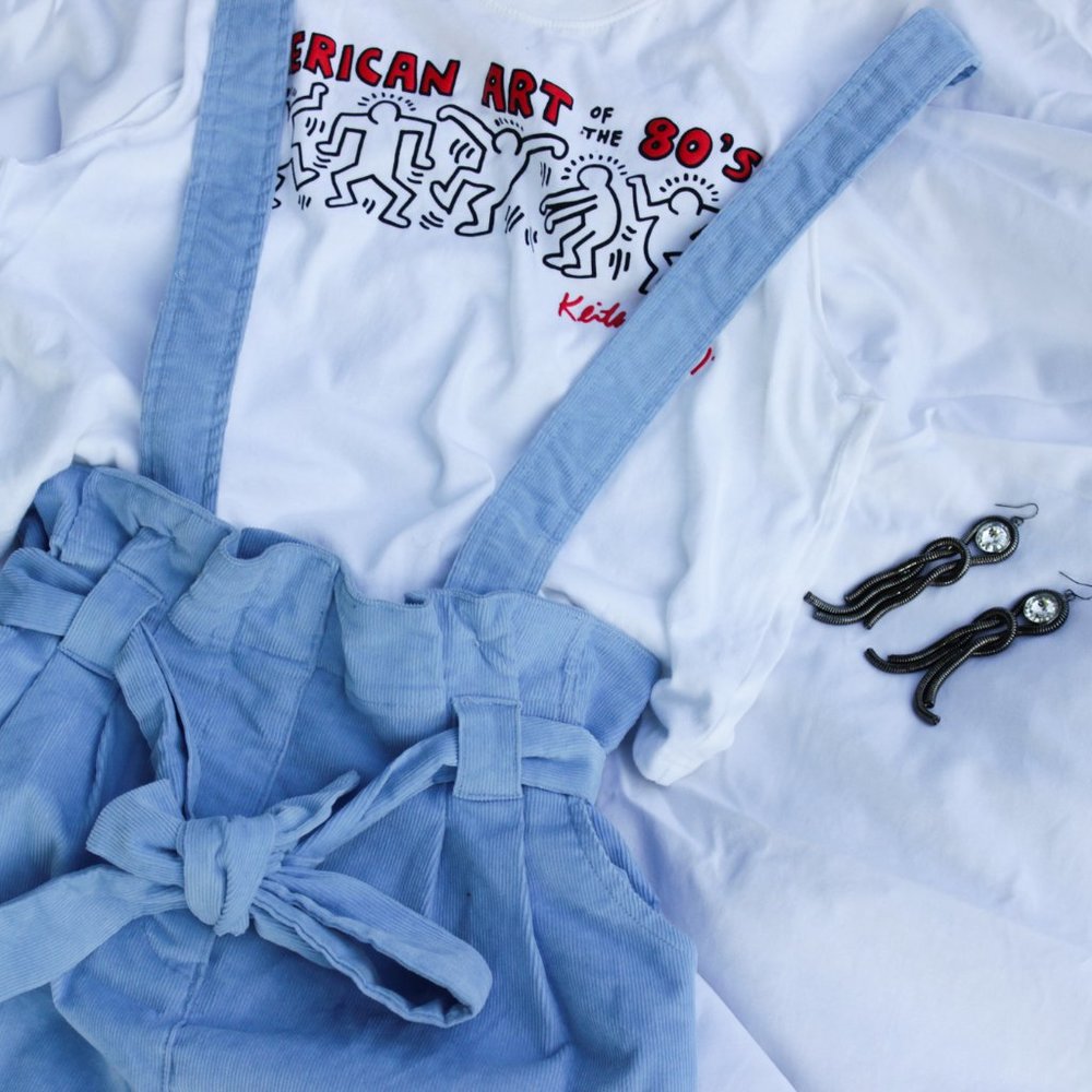 Corduroy Baby Blue Overalls